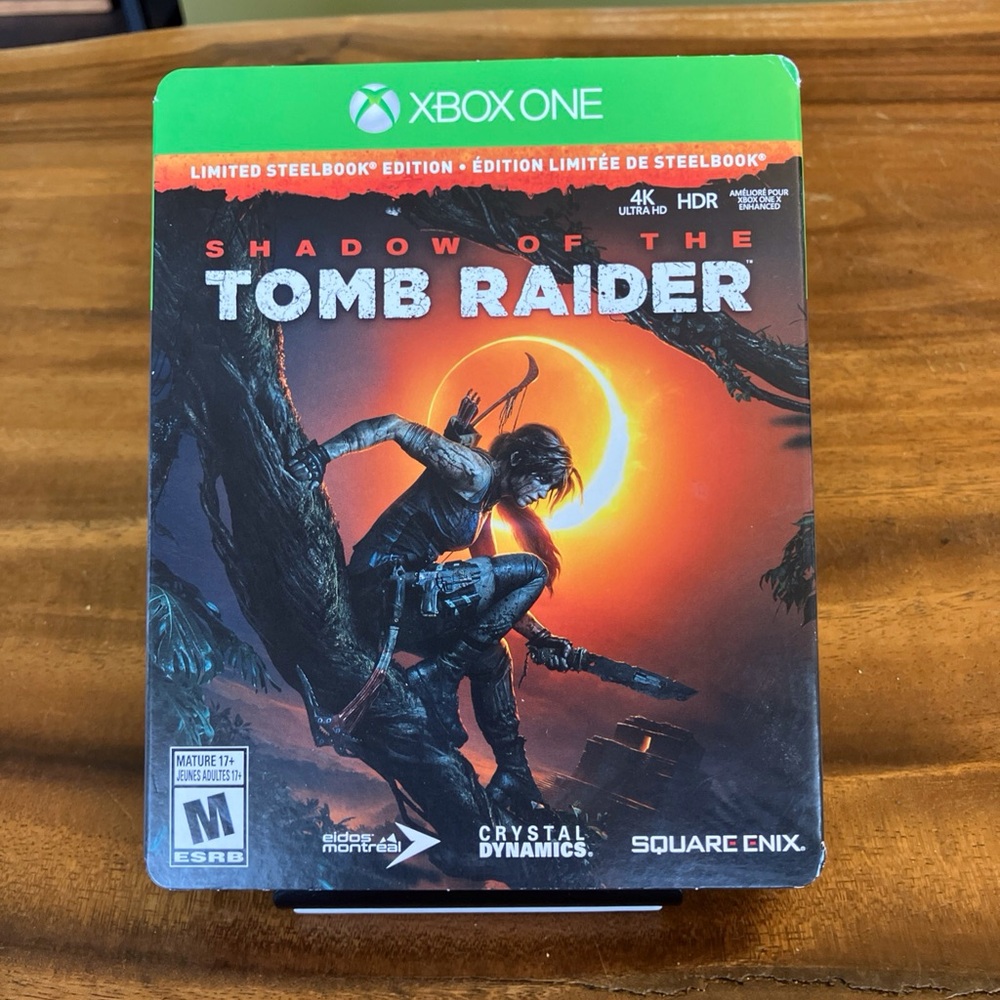 Shadow of the Tomb Raider Xbox One Game Black and Orange